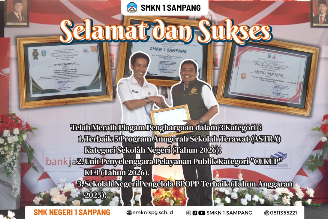 SMKN 1 Sampang kembali menorehkan prestasi membanggakan di tingkat kabupaten
